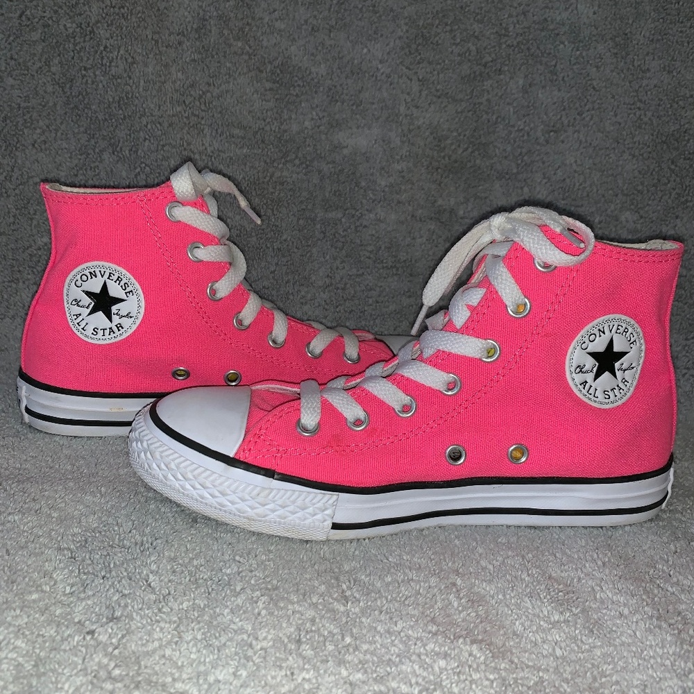 Converse Neon Pink High Tops